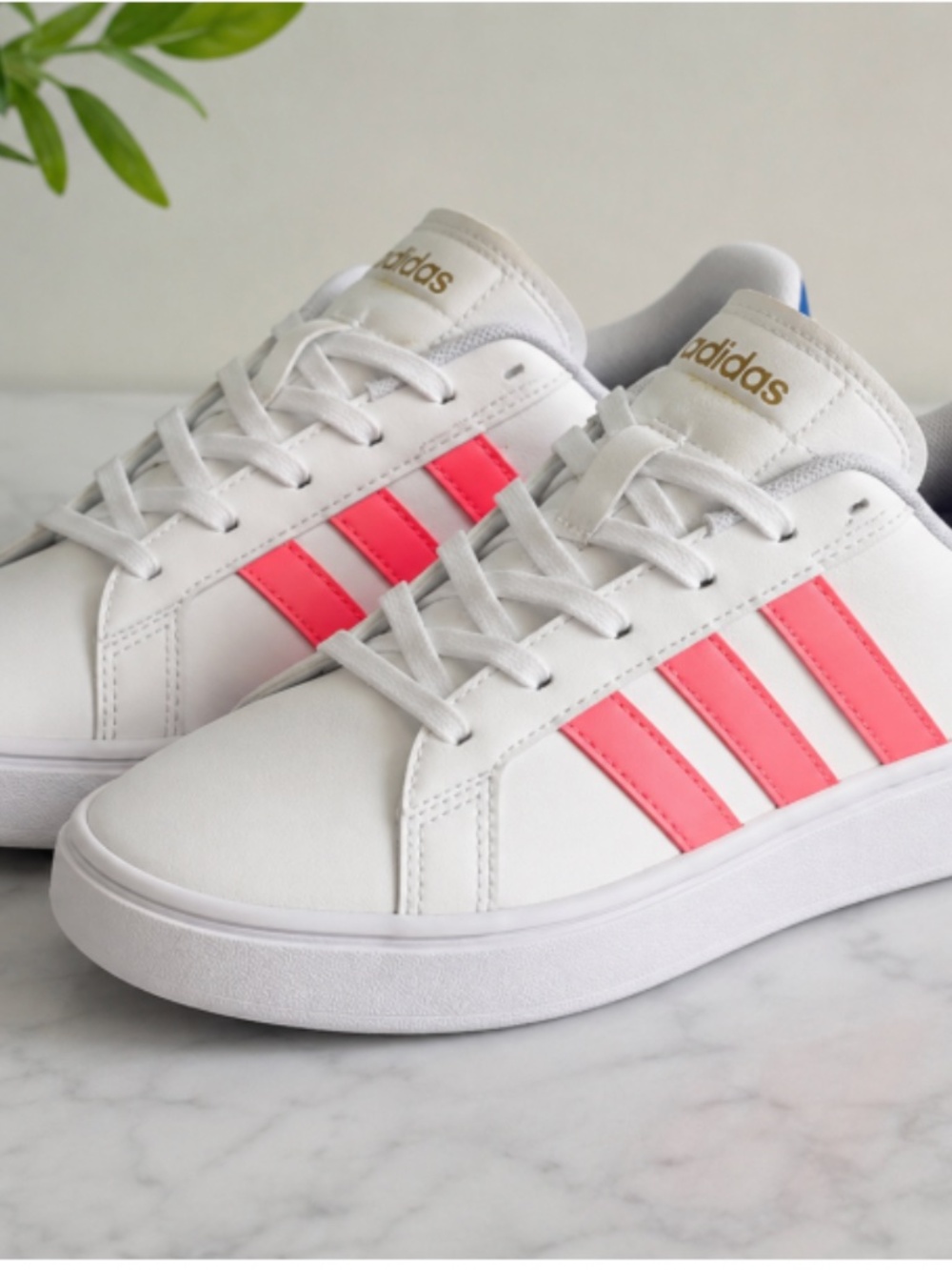 Adidas Grand Court Alpha White Acid Red Women 7